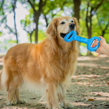 Dog Bones for Aggressive Chewers | Long-Lasting Interactive Dog Chew Toy with Pull Band