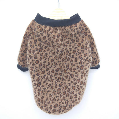 Autumn Long Sleeved Leopard Print Jacket for Puppies | Stylish & Cozy