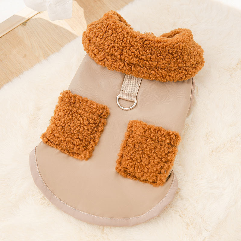 Korean Style Coffee Sweater | Cozy Winter Outfit for Small Dogs & Cats