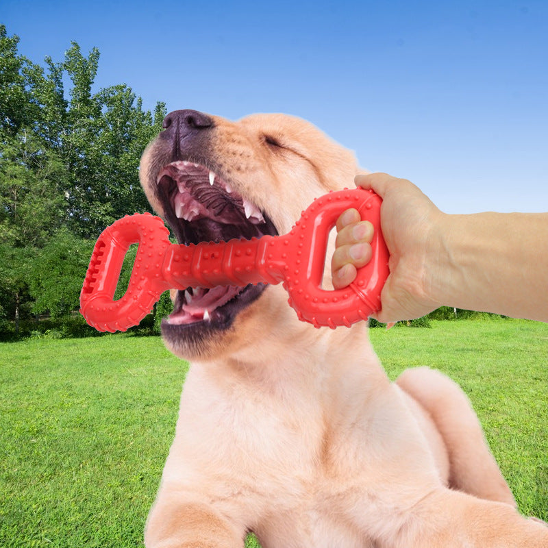 Dog Bones for Aggressive Chewers | Long-Lasting Interactive Dog Chew Toy with Pull Band