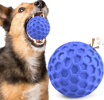 Squeaky Dog Toys for Aggressive Chewers | Indestructible Squeaky Balls for Large Dogs