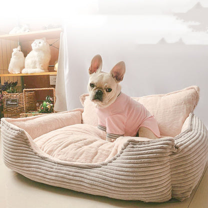 Removable and Washable Plush Warm Pet Kennel Dog Bed | Cozy & Durable Pet Bed