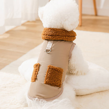 Korean Style Coffee Sweater | Cozy Winter Outfit for Small Dogs & Cats