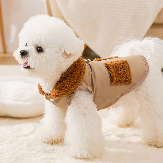 Korean Style Coffee Sweater | Cozy Winter Outfit for Small Dogs & Cats