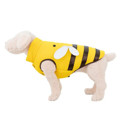 Warmly Dog Coat with Cute Bees Design | Winter Coat for Small, Medium, and Large Dogs