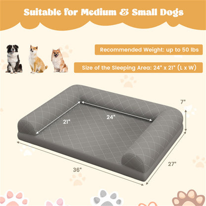 36 Inch Orthopedic Dog Bed | Comfortable Egg-Crate Foam Support for Pets