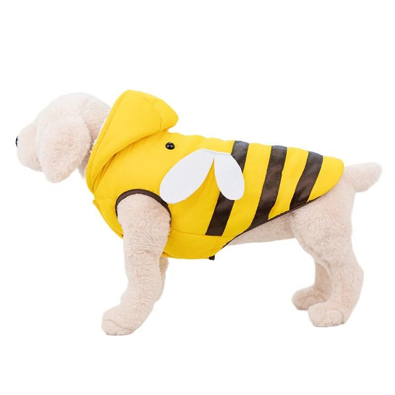 Warmly Dog Coat with Cute Bees Design | Winter Coat for Small, Medium, and Large Dogs