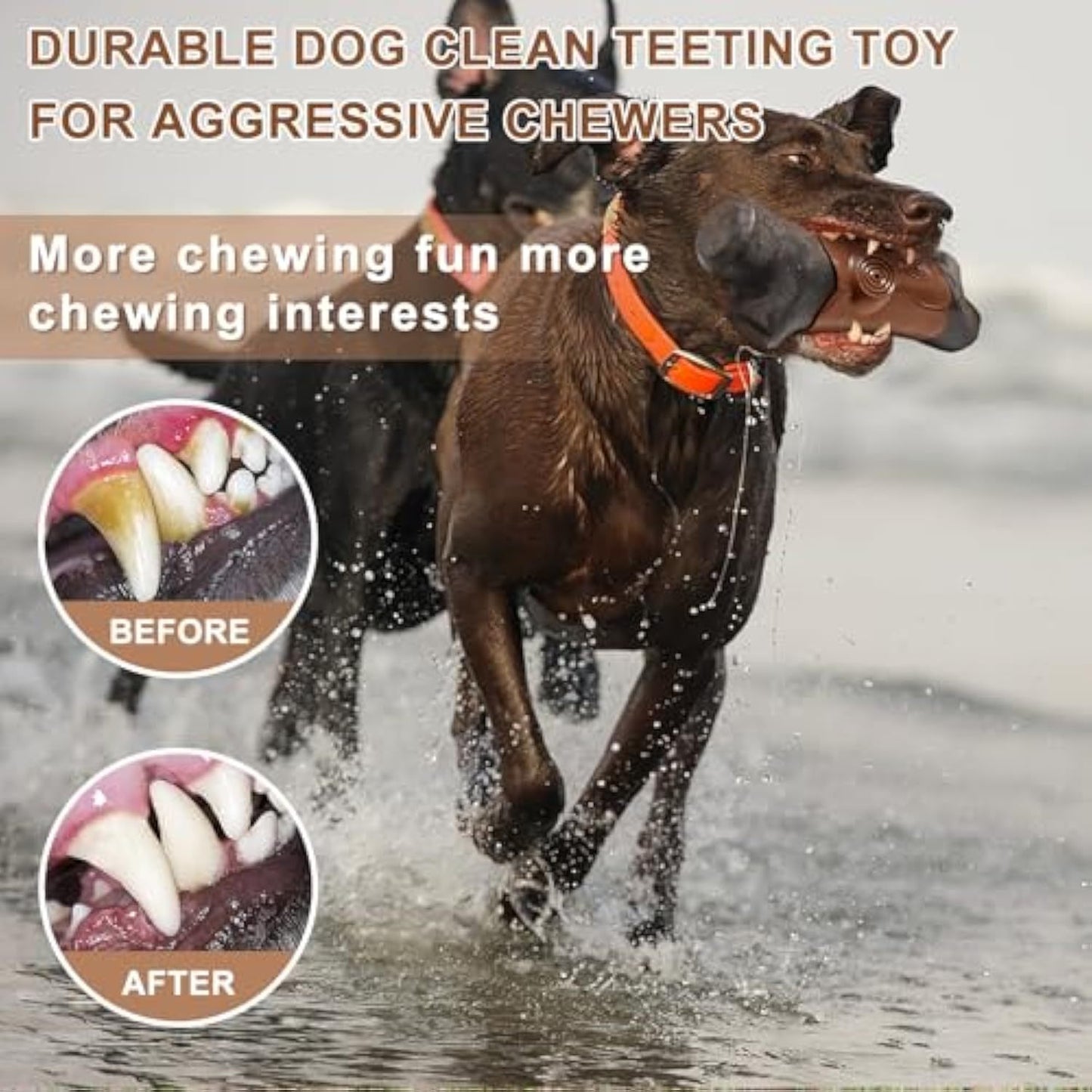 Tough Dog Toys for Aggressive Chewers | Indestructible Bacon Flavor Chew Toy for Large Breeds