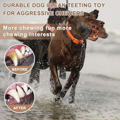 Tough Dog Toys for Aggressive Chewers | Indestructible Bacon Flavor Chew Toy for Large Breeds