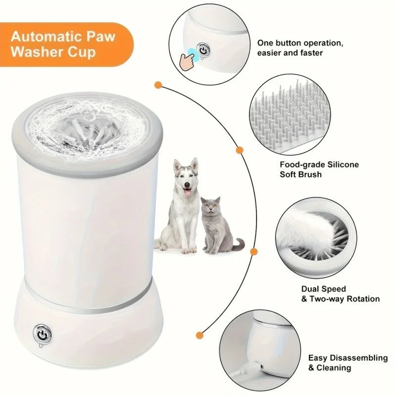 Paw Magic Cleaner | Quick & Quiet Pet Paw Washer for Clean Paws