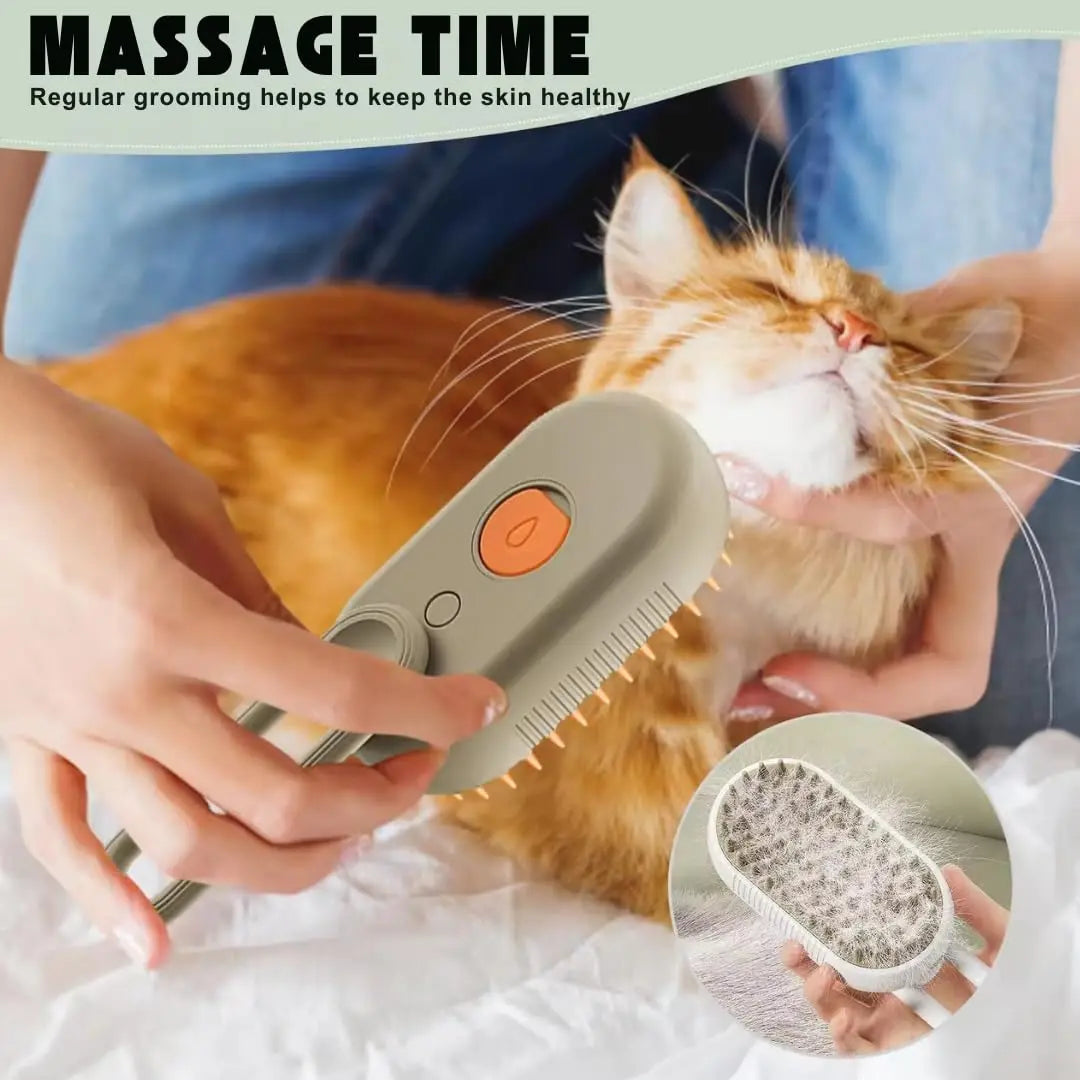 Gentle Paws Steam Brush | Innovative Grooming Tool for Dogs & Cats