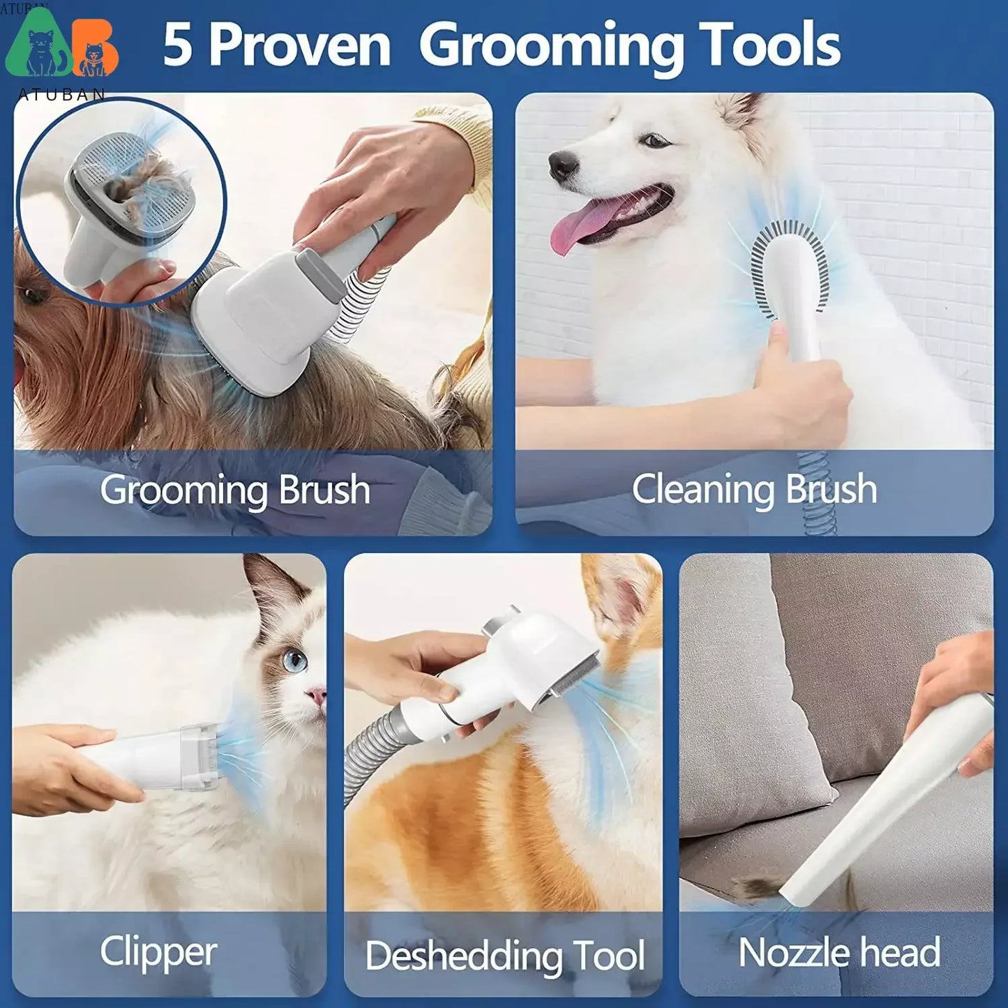 Pet Hair Whisperer Grooming Kit | Ultimate Grooming Tools for Dogs & Cats