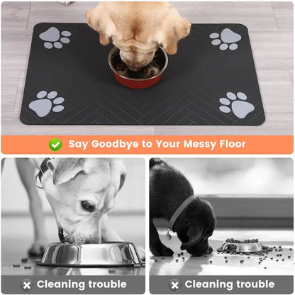 Healthy Paws Feeding Mat | Non-Slip, Durable Mat for Mess-Free Pet Mealtime